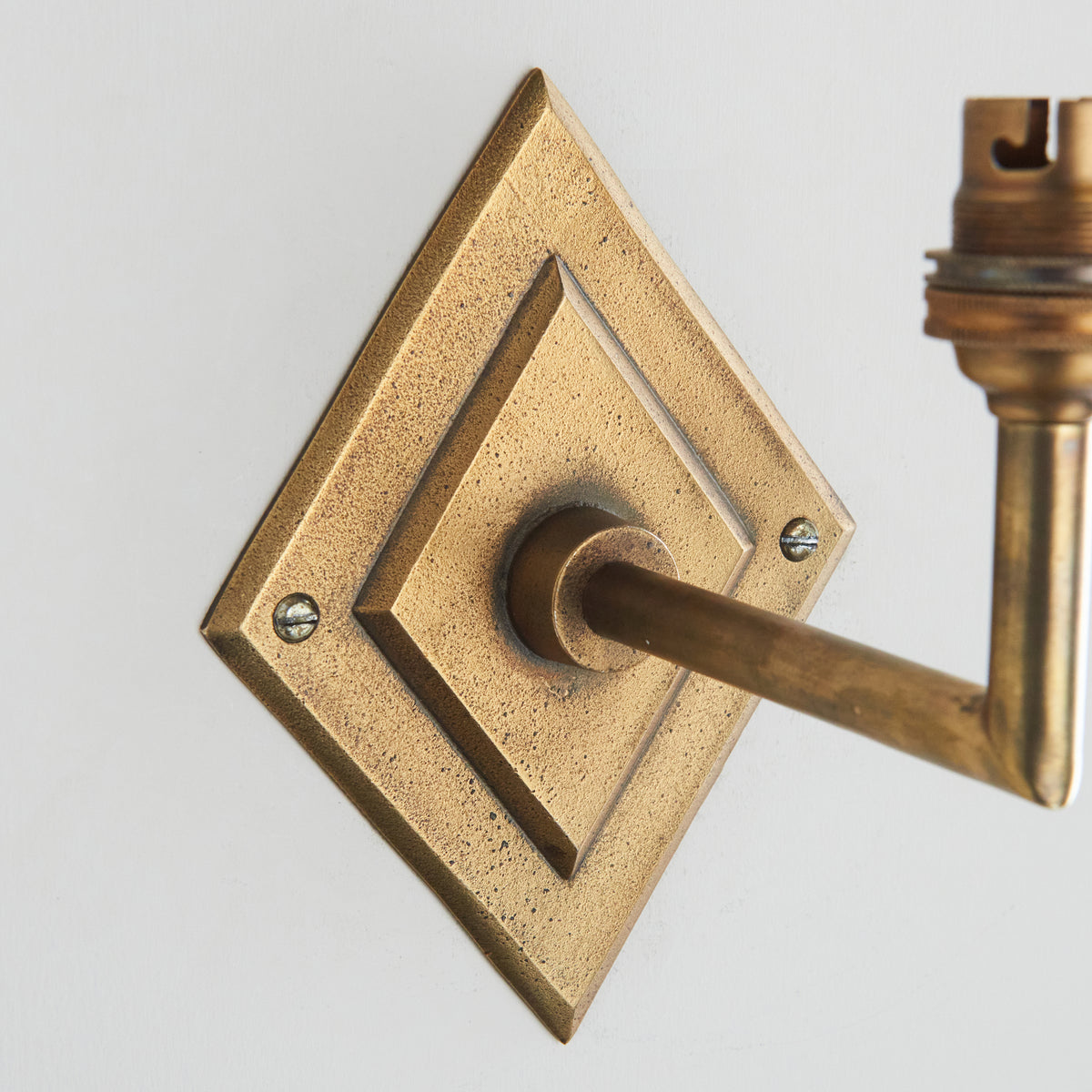 Endon Diamond Angle Wall Bracket Antique brass plate