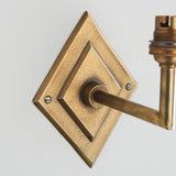 Endon Diamond Angle Wall Bracket Antique brass plate