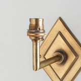 Endon Diamond Angle Wall Bracket Antique brass plate