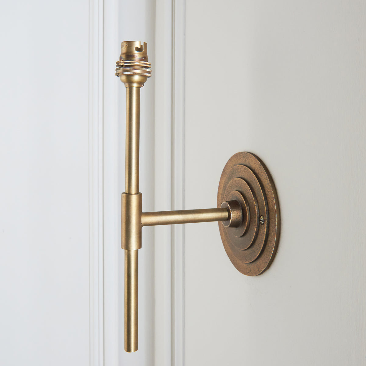 Endon Halo Tall Wall Bracket Antique brass plate