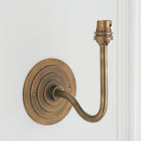 Endon Halo Swan Wall Fitting Antique brass plate