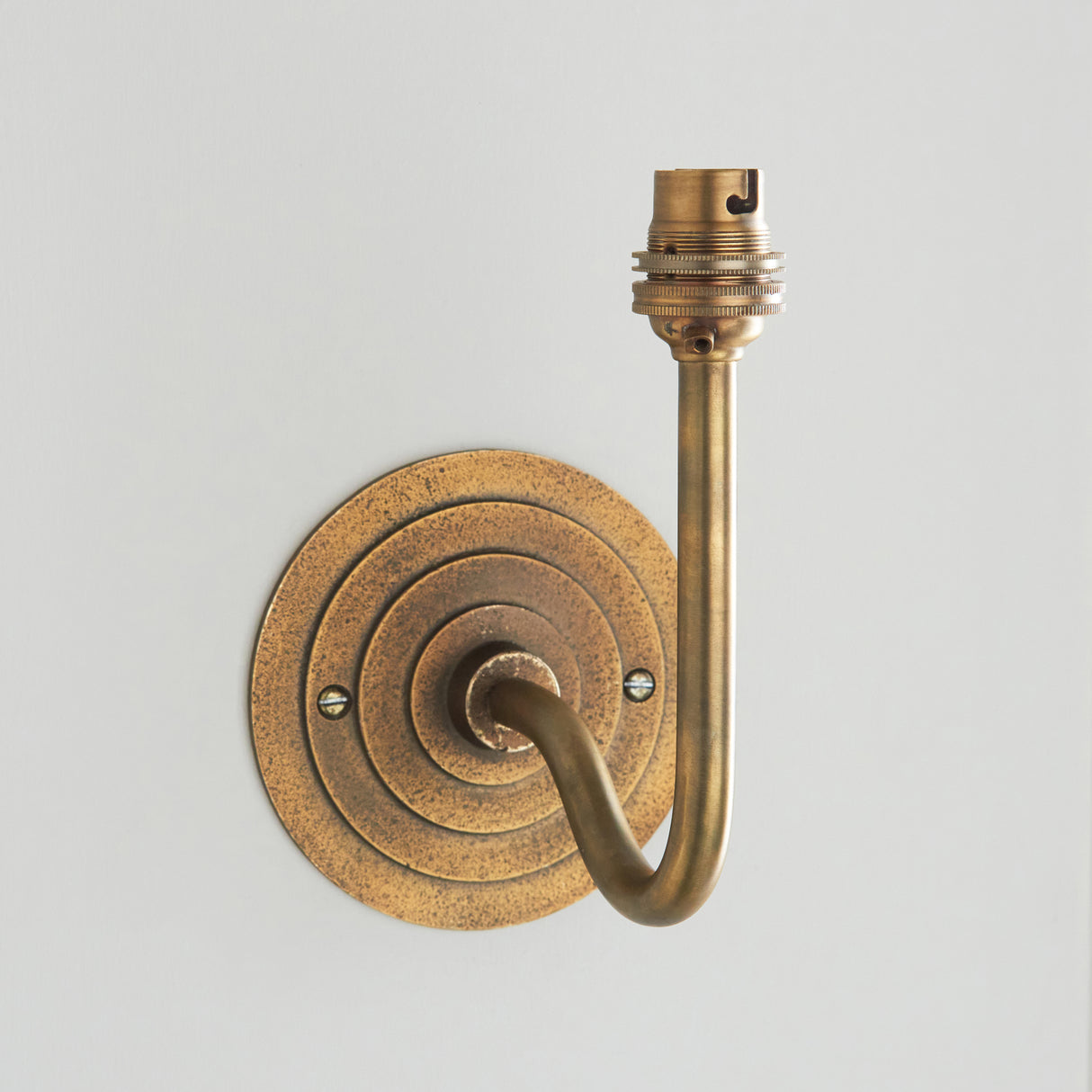 Endon Halo Swan Wall Fitting Antique brass plate
