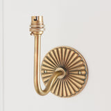 Endon Dahlia Swan Wall Bracket Antique brass plate