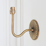Endon Dahlia Swan Wall Bracket Antique brass plate