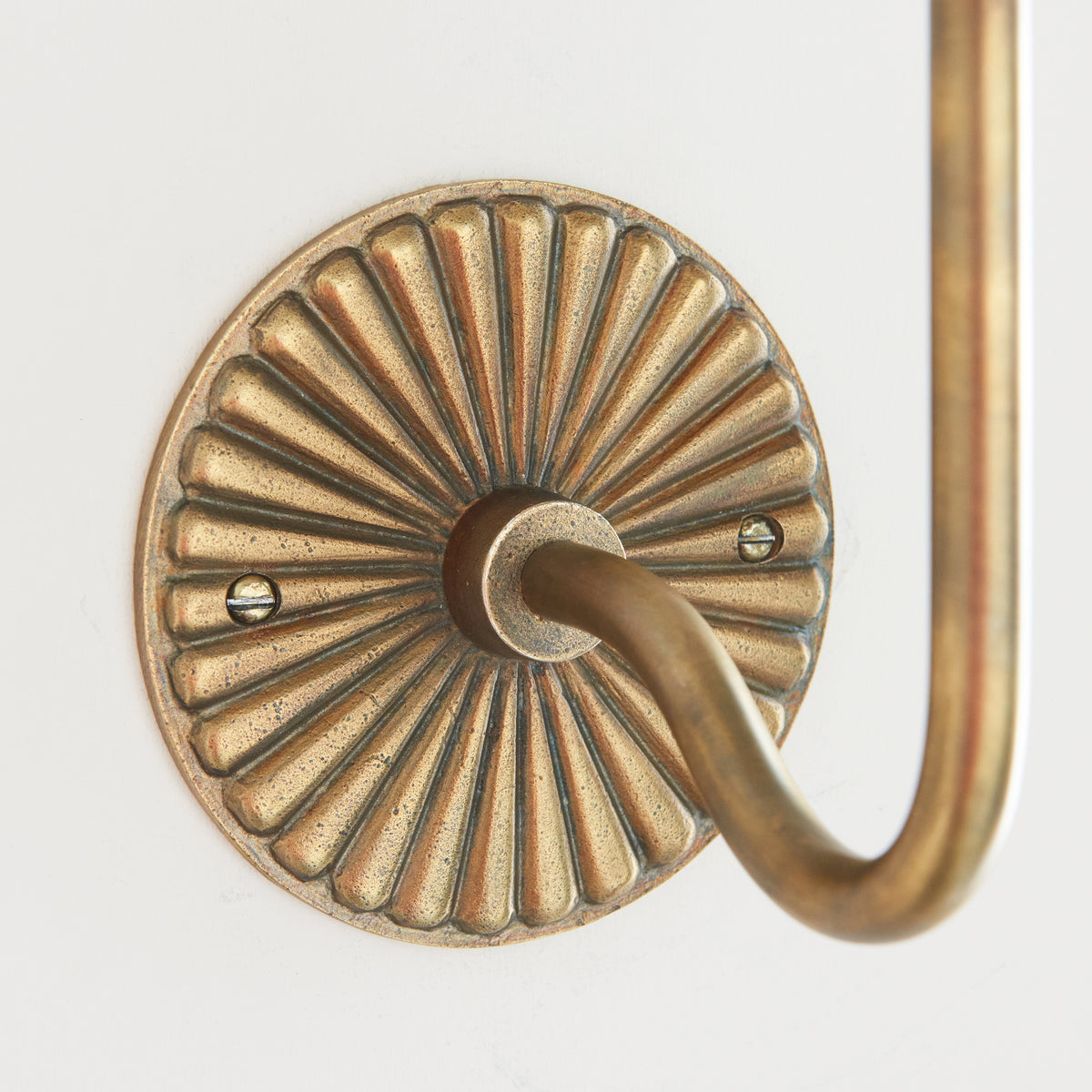 Endon Dahlia Swan Wall Bracket Antique brass plate