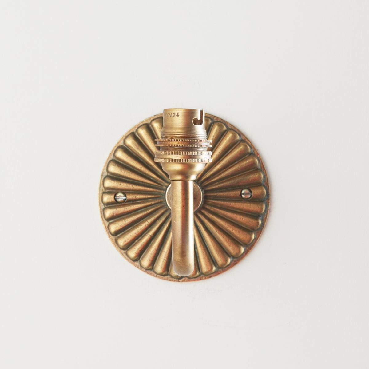 Endon Dahlia Curve Wall Bracket Antique brass plate
