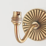 Endon Dahlia Curve Wall Bracket Antique brass plate