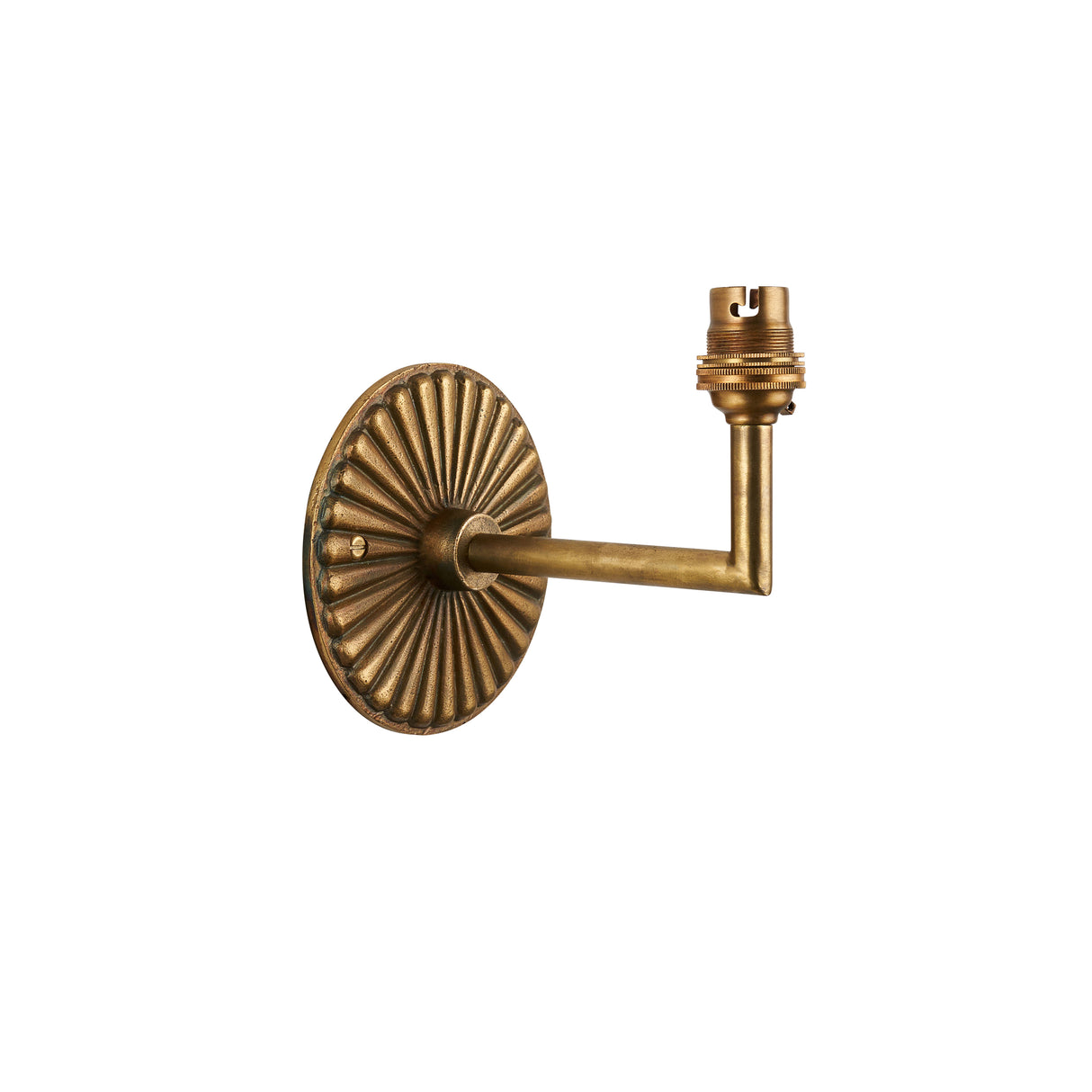 Endon Dahlia Angle Wall Fitting Antique brass plate
