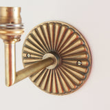 Endon Dahlia Angle Wall Fitting Antique brass plate