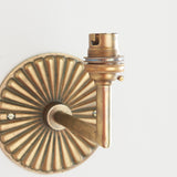 Endon Dahlia Angle Wall Fitting Antique brass plate