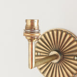 Endon Dahlia Angle Wall Fitting Antique brass plate