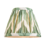 Endon Anvil Curve & Zigzag 16cm Wall Antique brass & cotswold green fabric