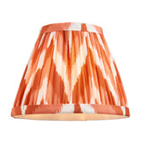 Endon Anvil Angle & Zigzag 16cm Wall Antique brass & apricot orange fabric