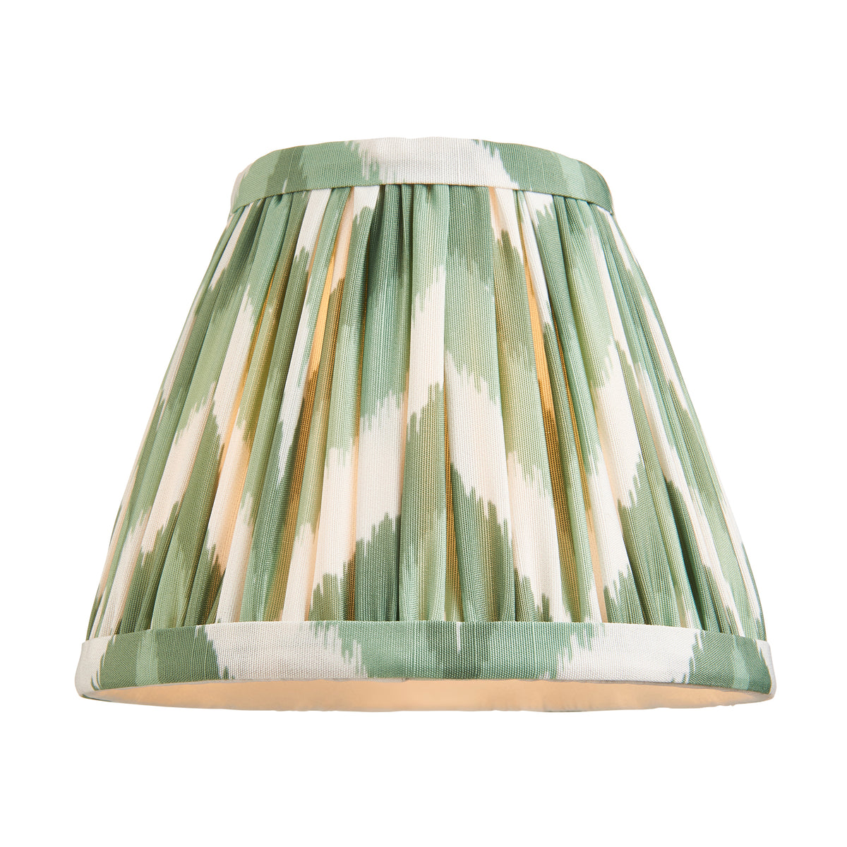 Endon Anvil Angle & Zigzag 16cm Wall Antique brass & cotswold green fabric