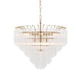 Endon Toulouse Chandelier Satin Brass & Angled Glass