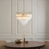 Endon Toulouse Chandelier Satin Brass & Angled Glass