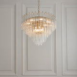 Endon Toulouse Chandelier Satin Brass & Angled Glass
