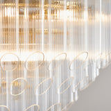 Endon Toulouse Chandelier Satin Brass & Angled Glass