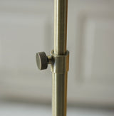 Endon Pharmacy Reading Floor Lamp Antique Brass with Opal Glass