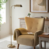 Endon Pharmacy Reading Floor Lamp Antique Brass
