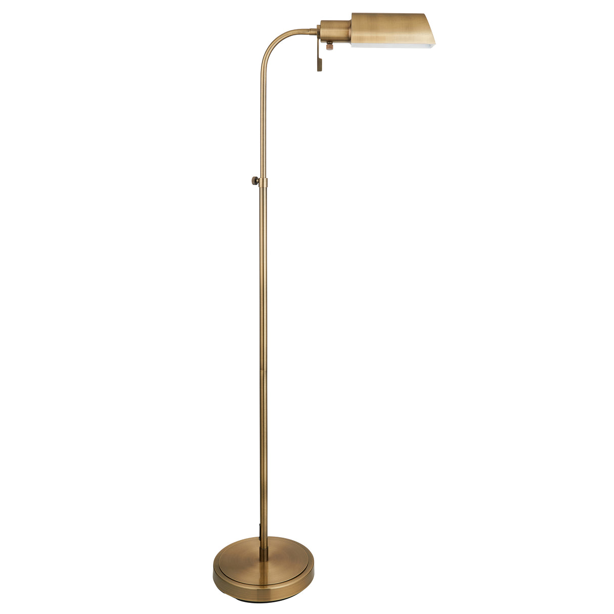 Endon Pharmacy Reading Floor Lamp Antique Brass