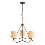 Endon Wriggle 3lt Pendant Matt black & natural raffia