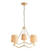 Endon Wriggle 3lt Pendant Brushed aged brass plate & natural raffia
