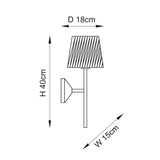 Endon Wriggle Wall Matt black & natural raffia