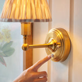 Endon Burley Rechargeable Wall Light Bracket Aged Brass