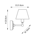 Endon Burley Rechargeable Wall Light Bracket Aged Brass