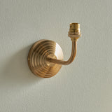 Endon Obelisk Arc Wall Fitting Brushed aged brass plate