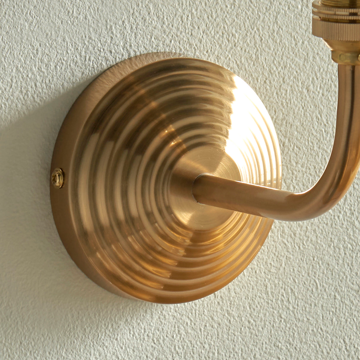 Endon Obelisk Arc Wall Fitting Brushed aged brass plate