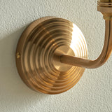 Endon Obelisk Arc Wall Fitting Brushed aged brass plate
