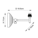 Endon Obelisk Fold Wall Fitting Brushed aged brass plate