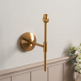 Endon Obelisk T Bar Wall Fitting Brushed aged brass plate