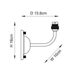 Endon Dome Arc Wall Fitting Brushed aged brass plate