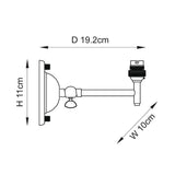 Endon Dome Fold Wall Fitting Brushed aged brass plate
