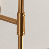 Endon Dome T Bar Wall Fitting Brushed aged brass plate