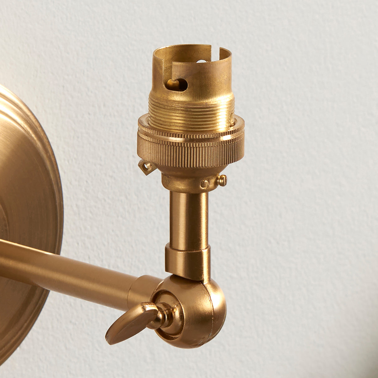 Endon Step Wing Wall Fitting Brushed aged brass plate