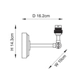 Endon Step Wing Wall Fitting Brushed aged brass plate