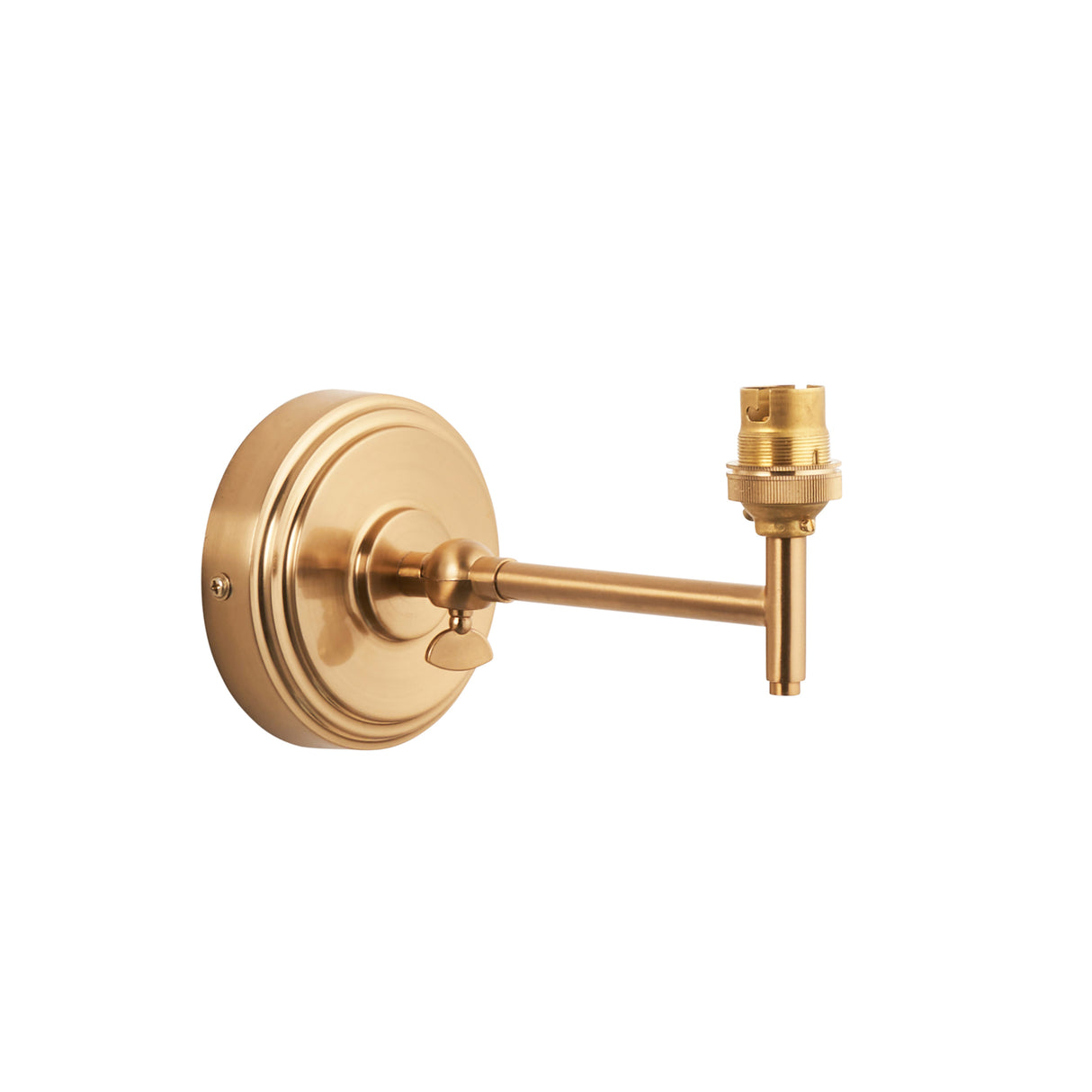 Endon Step Fold Wall Fitting Brushed aged brass plate