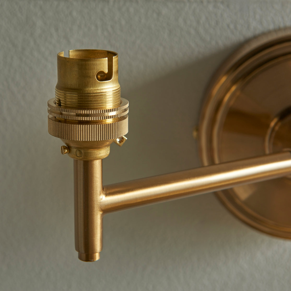 Endon Step Fold Wall Fitting Brushed aged brass plate