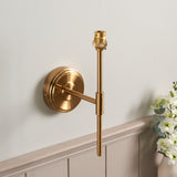 Endon Step T Bar Wall Fitting Brushed aged brass plate