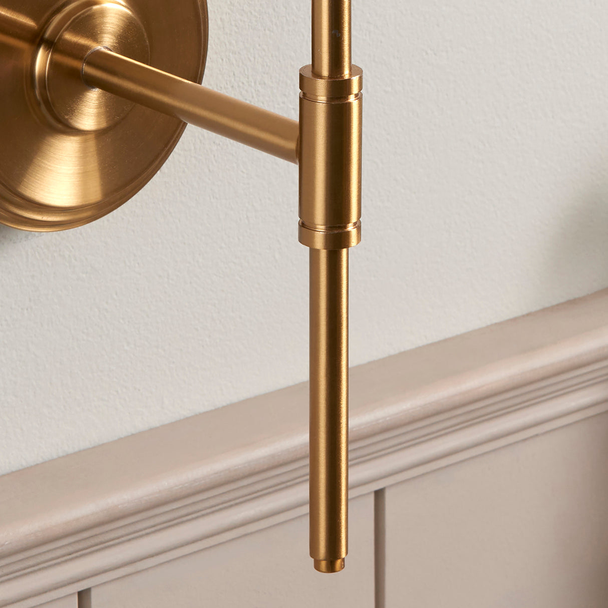Endon Step T Bar Wall Fitting Brushed aged brass plate