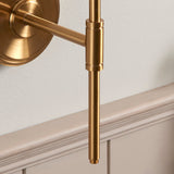 Endon Step T Bar Wall Fitting Brushed aged brass plate