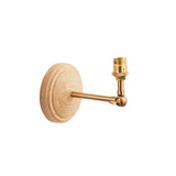 Endon Wood Wing Wall fitting Ash wood & brushed aged brass plate