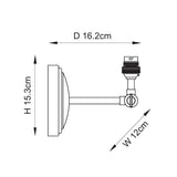 Endon Wood Wing Wall fitting Ash wood & brushed aged brass plate