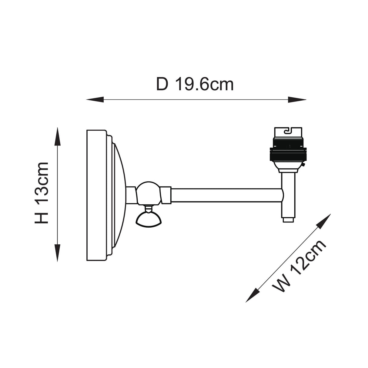 Endon Wood Fold Wall Fitting Ash wood & brushed aged brass plate
