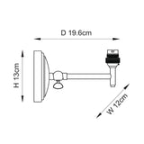 Endon Wood Fold Wall Fitting Ash wood & brushed aged brass plate