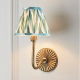 Endon Dahlia Swan & Zigzag 16cm Wall Antique brass & cotswold green fabric